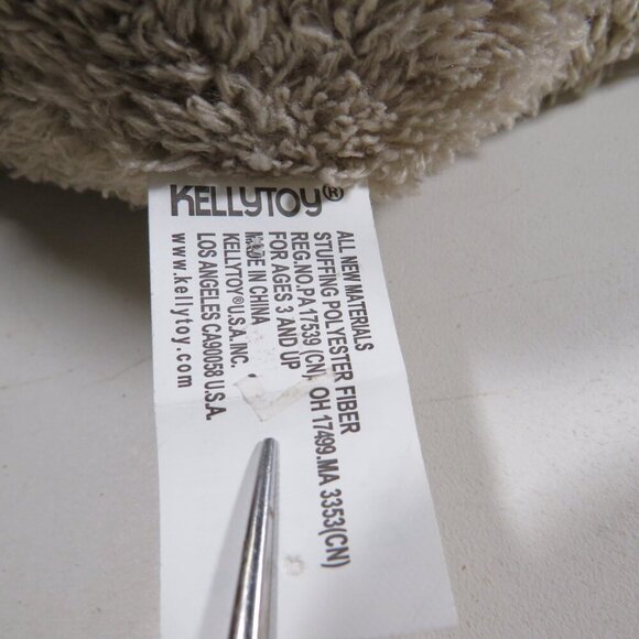 Taupe Teddy Bear with "Be Mine" Heart Terry Cloth type fabric 10" tall - Picture 10 of 11